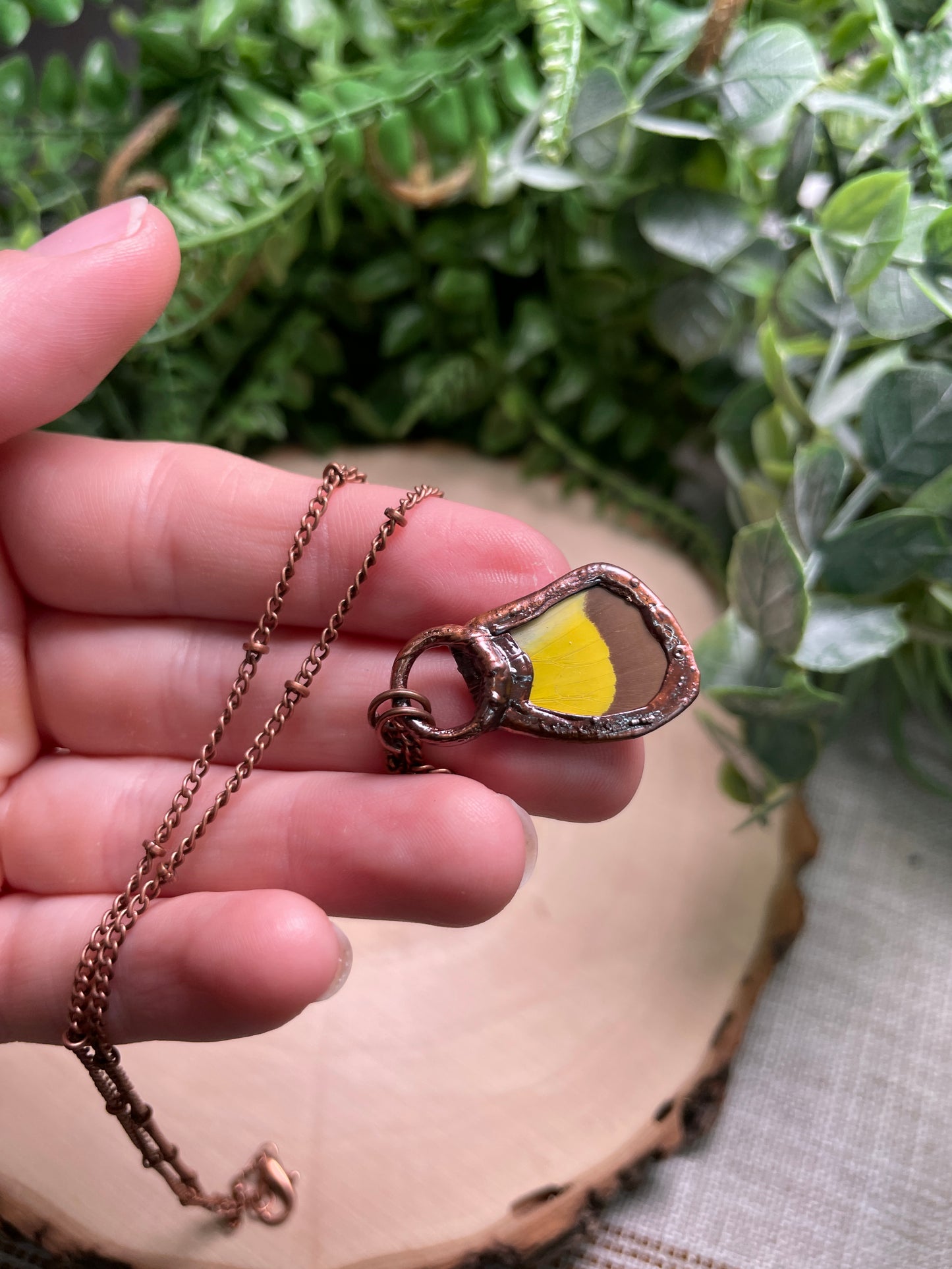 Tigers Eye Butterfly Wing Necklace