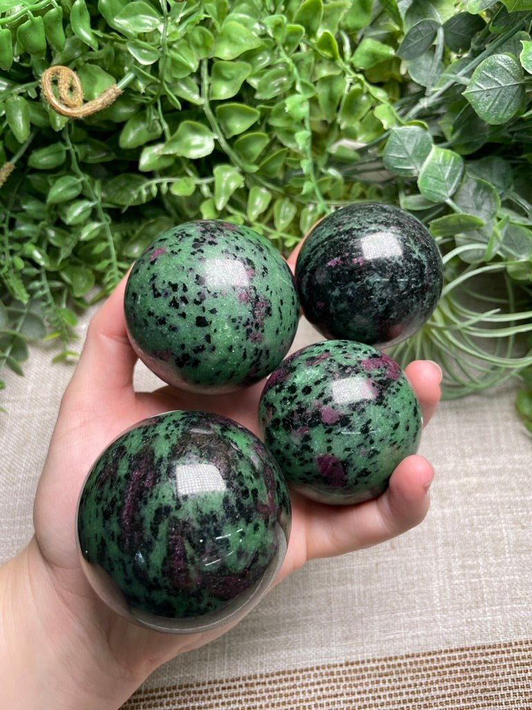 Ruby Zoisite Sphere