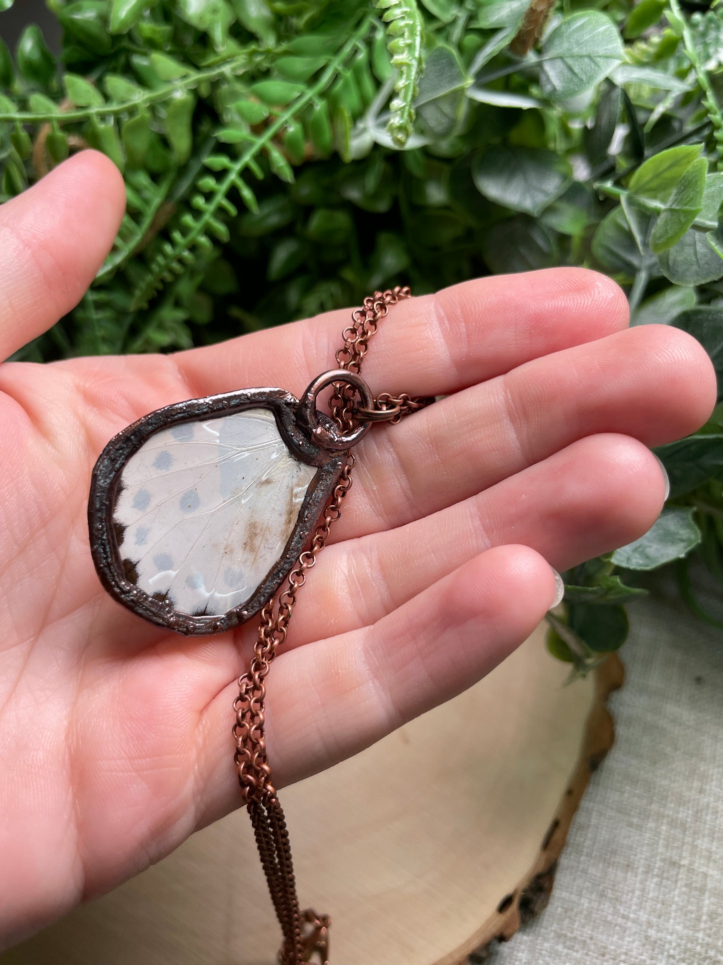 Fire Quartz Butterfly Wing Necklace