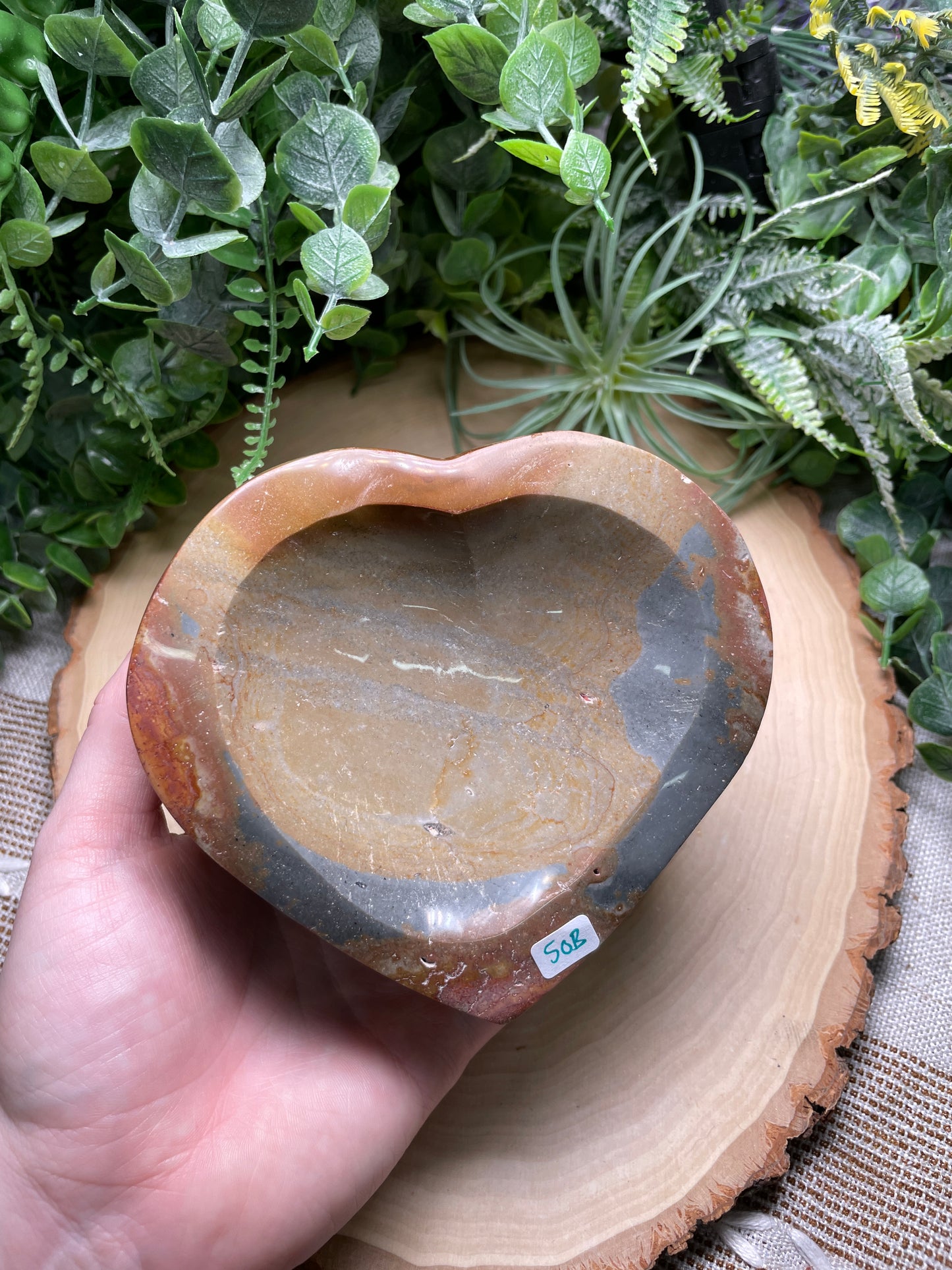 Polychrome Jasper Heart Bowl