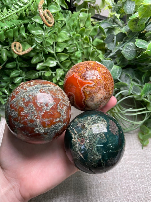 Red Moss Agate Sphere