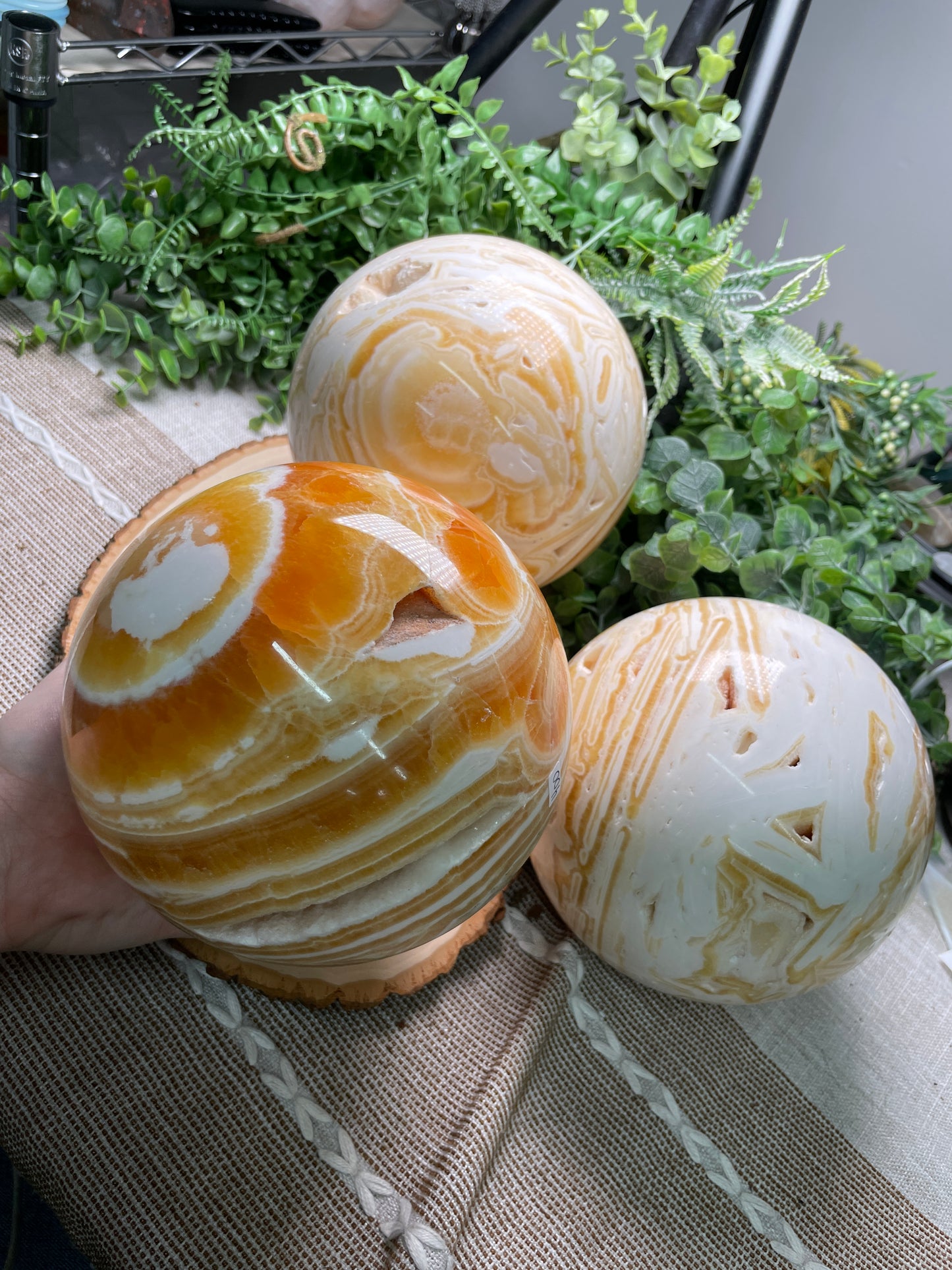 XXL Orange Calcite Sphere