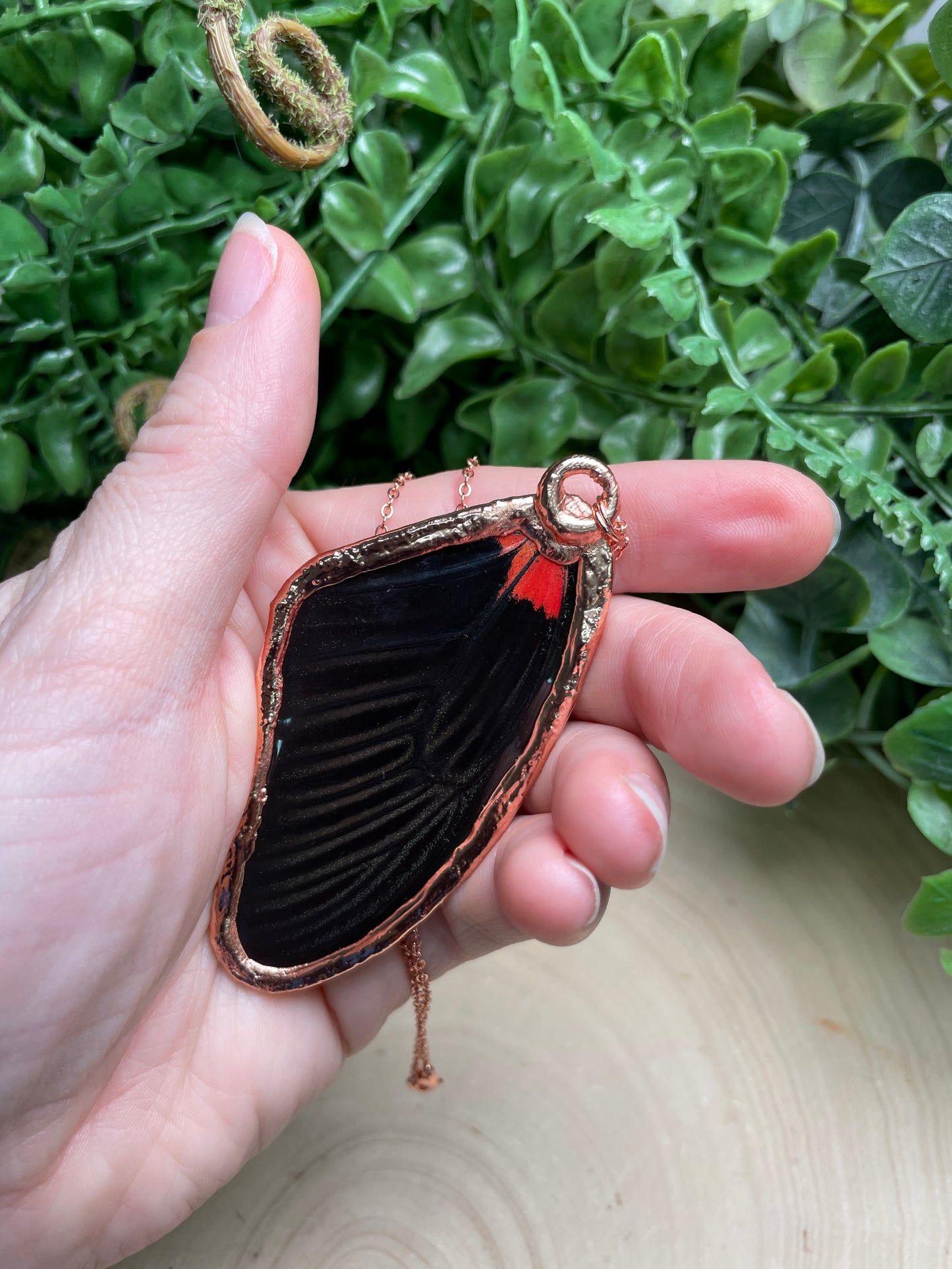 Garnet Butterfly Wing Necklace