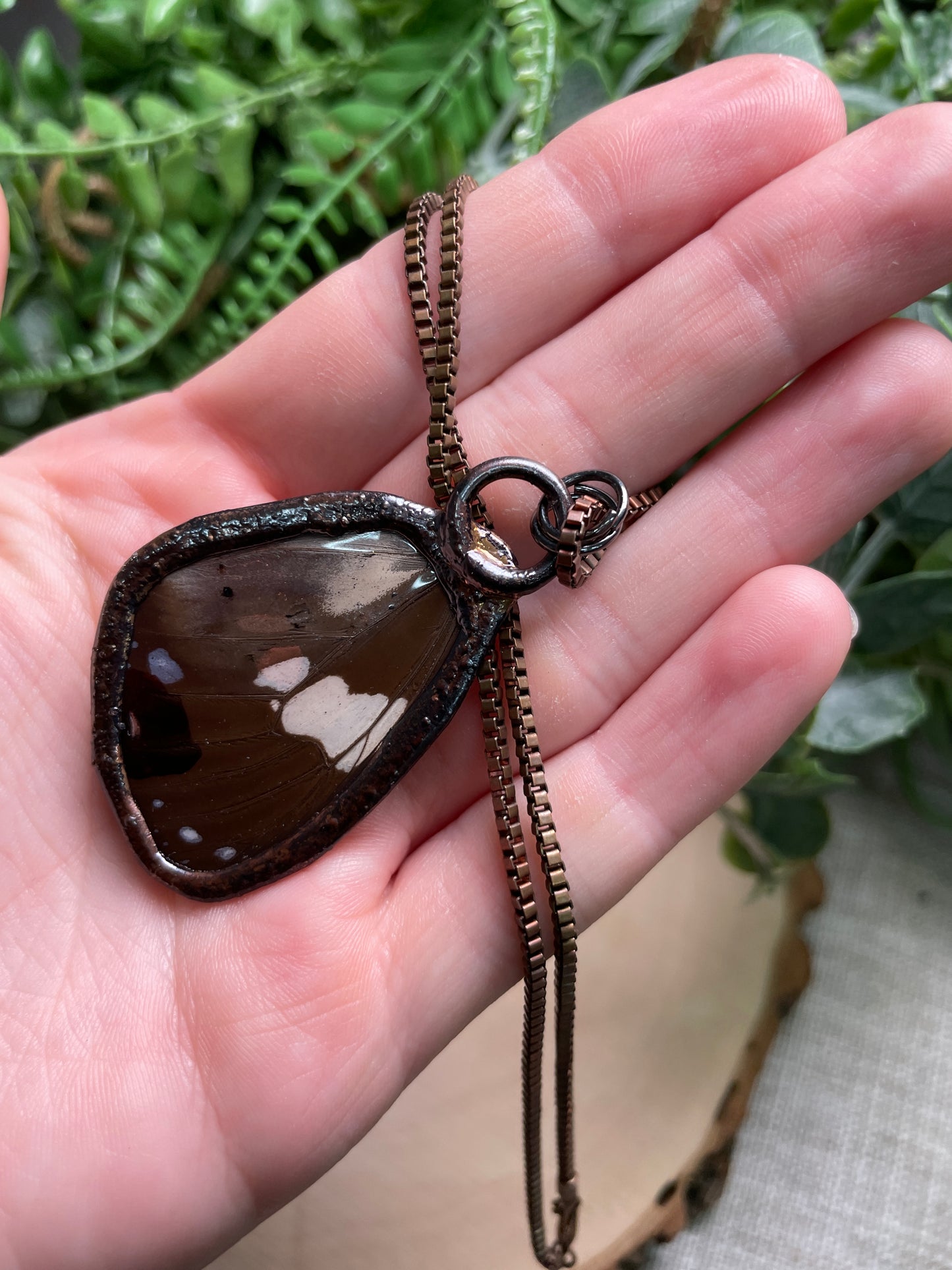 Abalone Shell Butterfly Wing Necklace