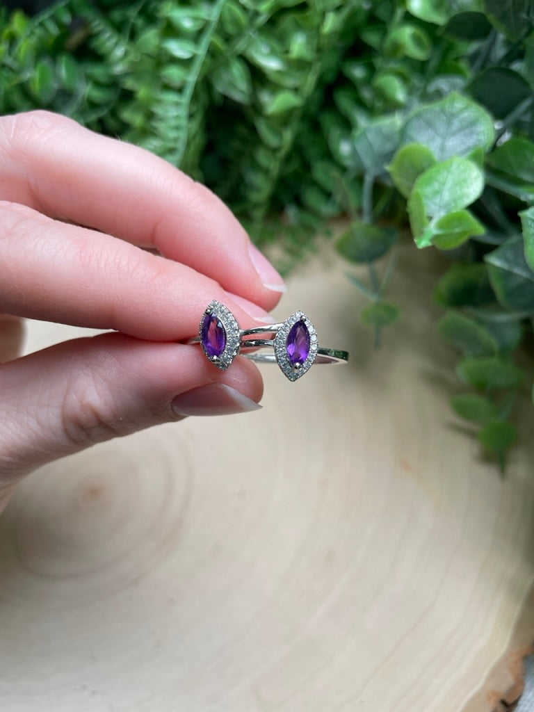 Amethyst Adjustable Ring