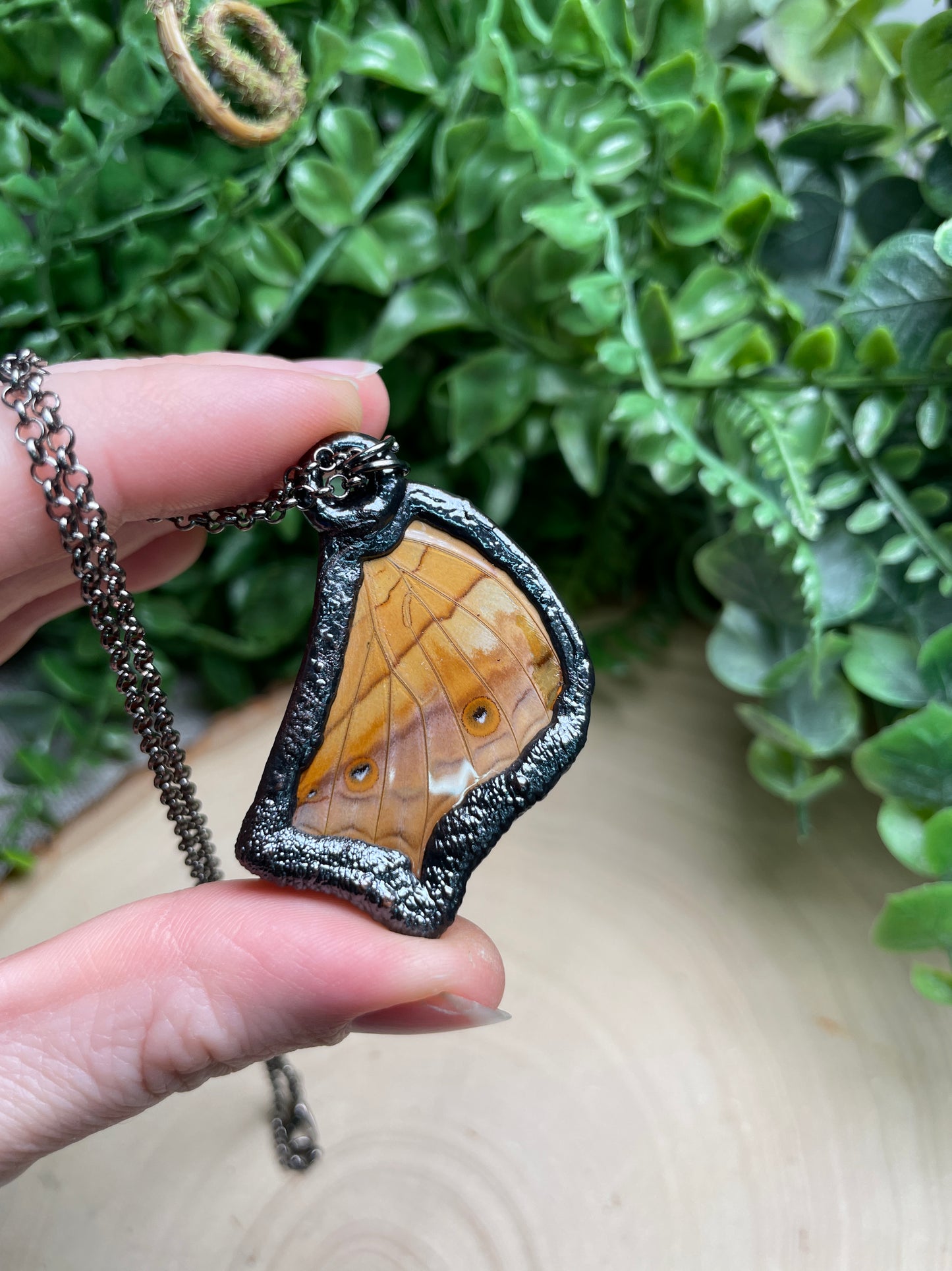 Tigers Eye Butterfly Wing Necklace