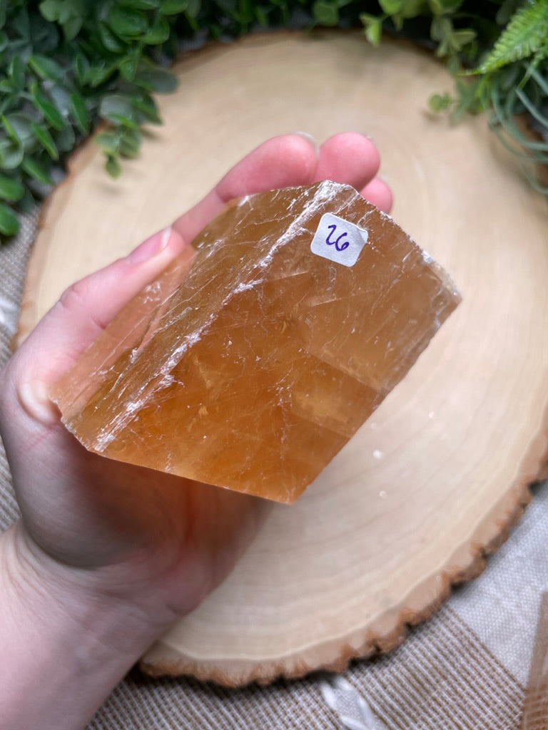 Honey Calcite Cube