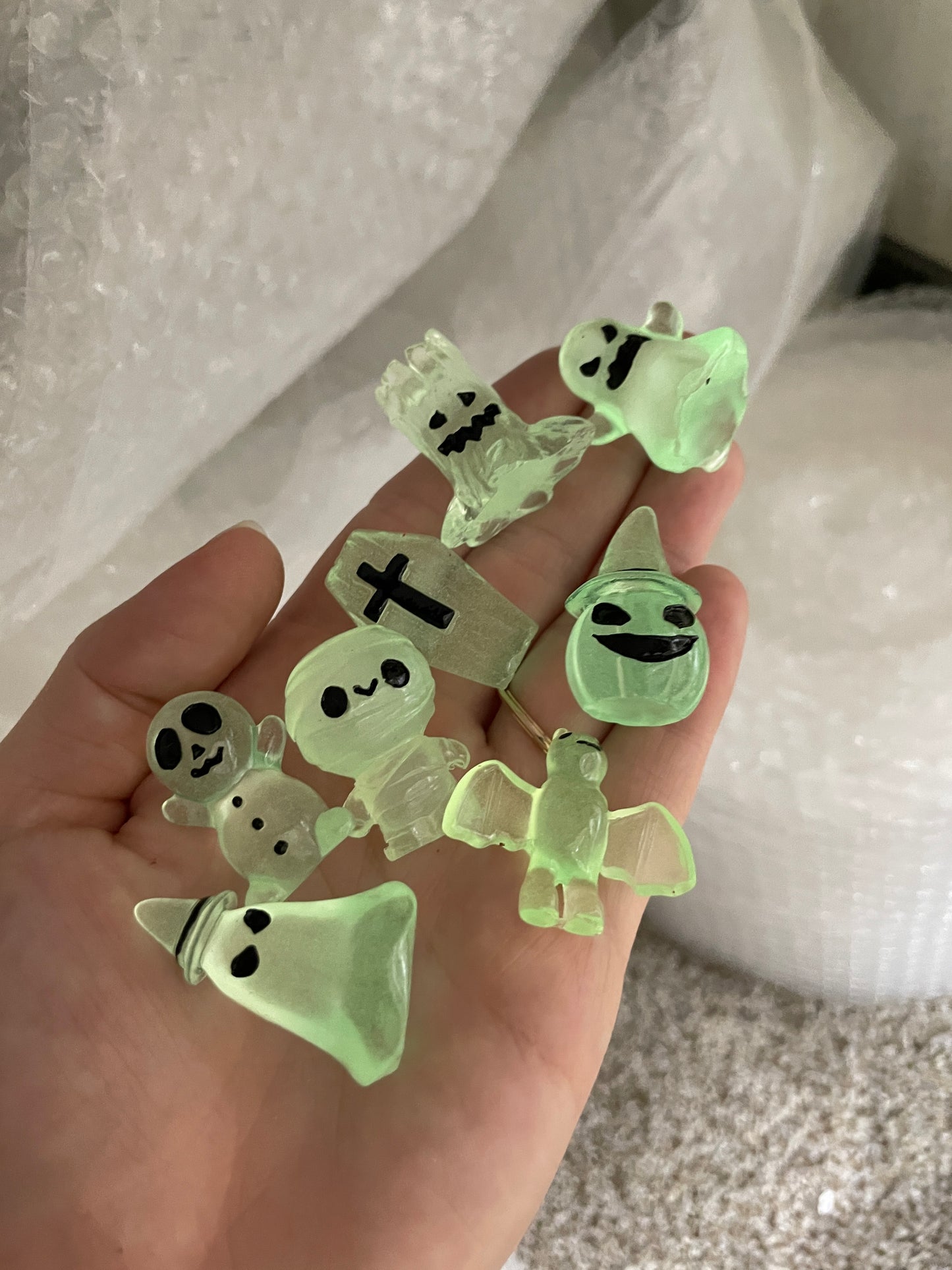 Glow in the Dark Mini Resin Halloween Characters