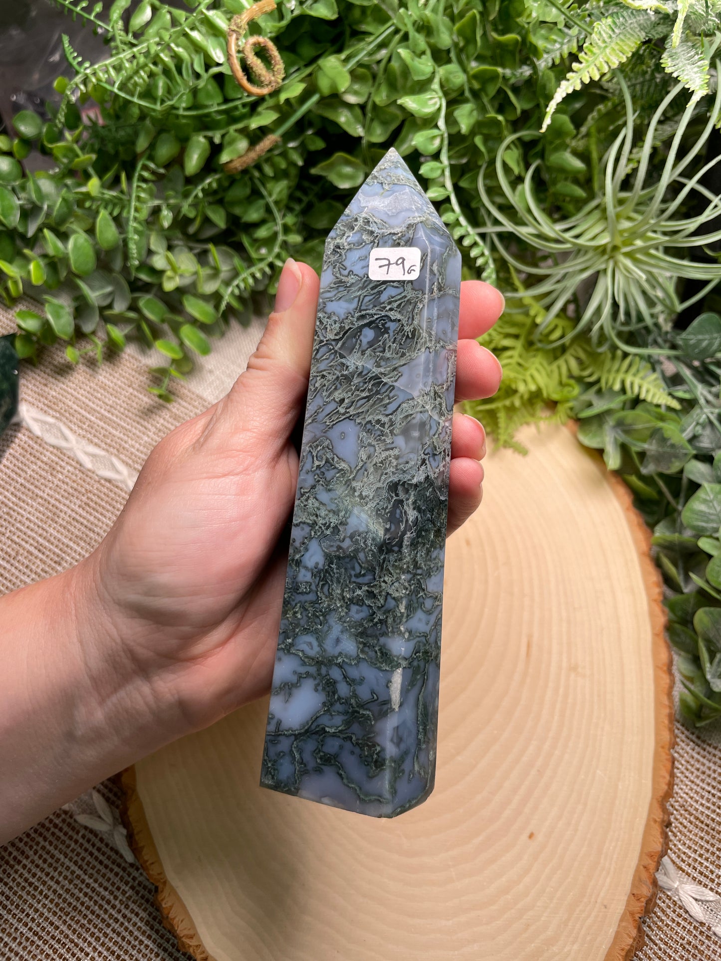 XL Moss Agate Tower