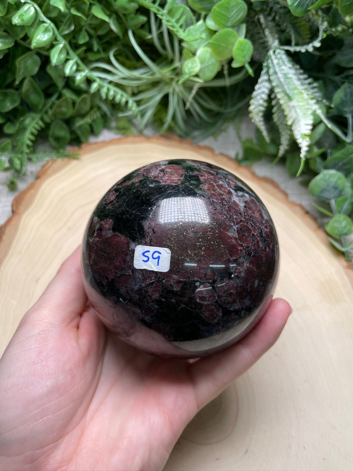 Garnet in Astrophyllite Sphere