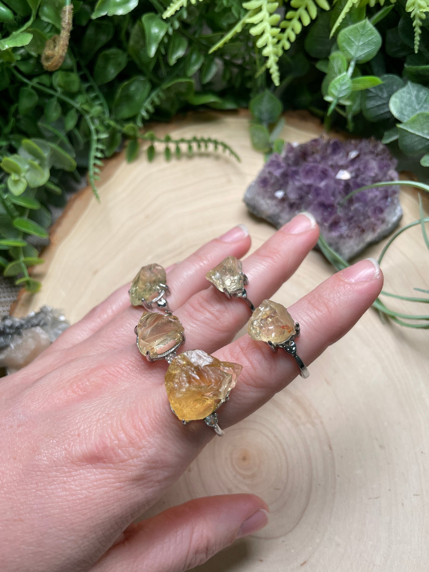 Citrine Adjustable Ring