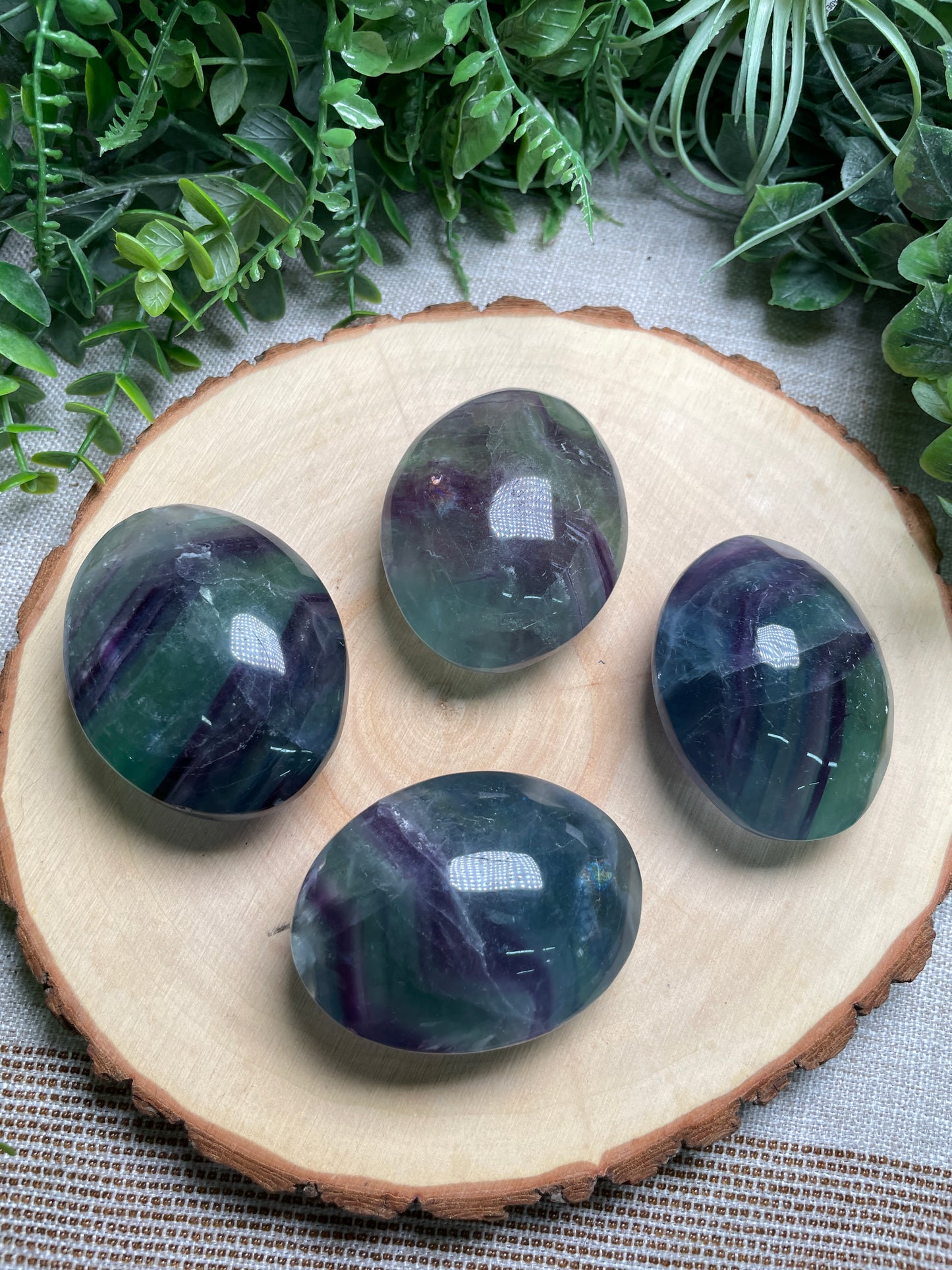 Rainbow Fluorite Palm Stone