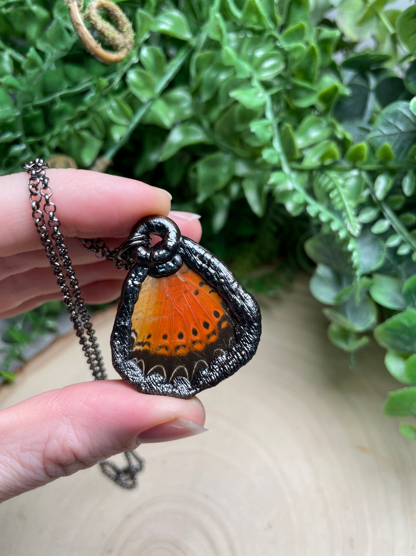 Garnet Butterfly Wing Necklace