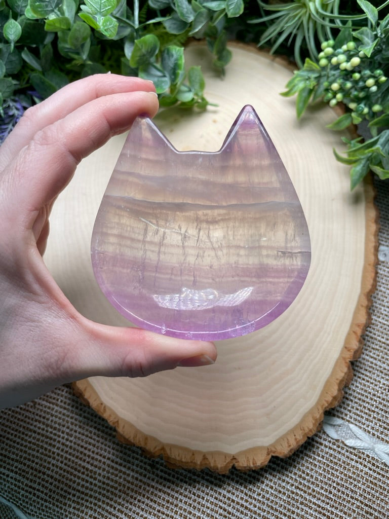 Fluorite Cat Bowl