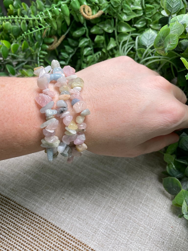 Morganite Chip Bracelet