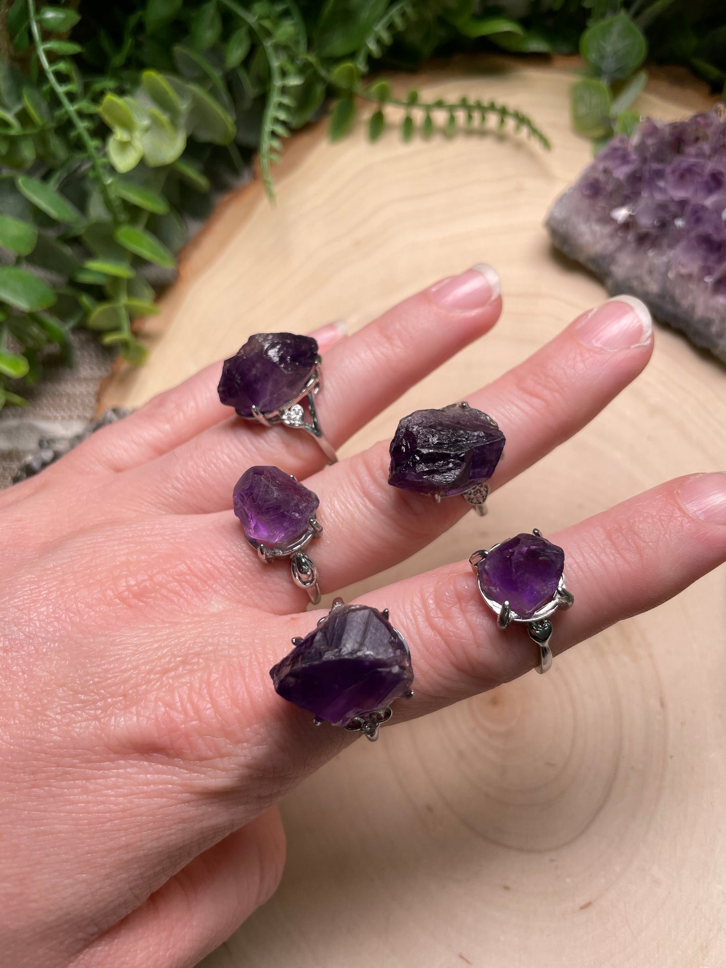 Amethyst Adjustable Ring