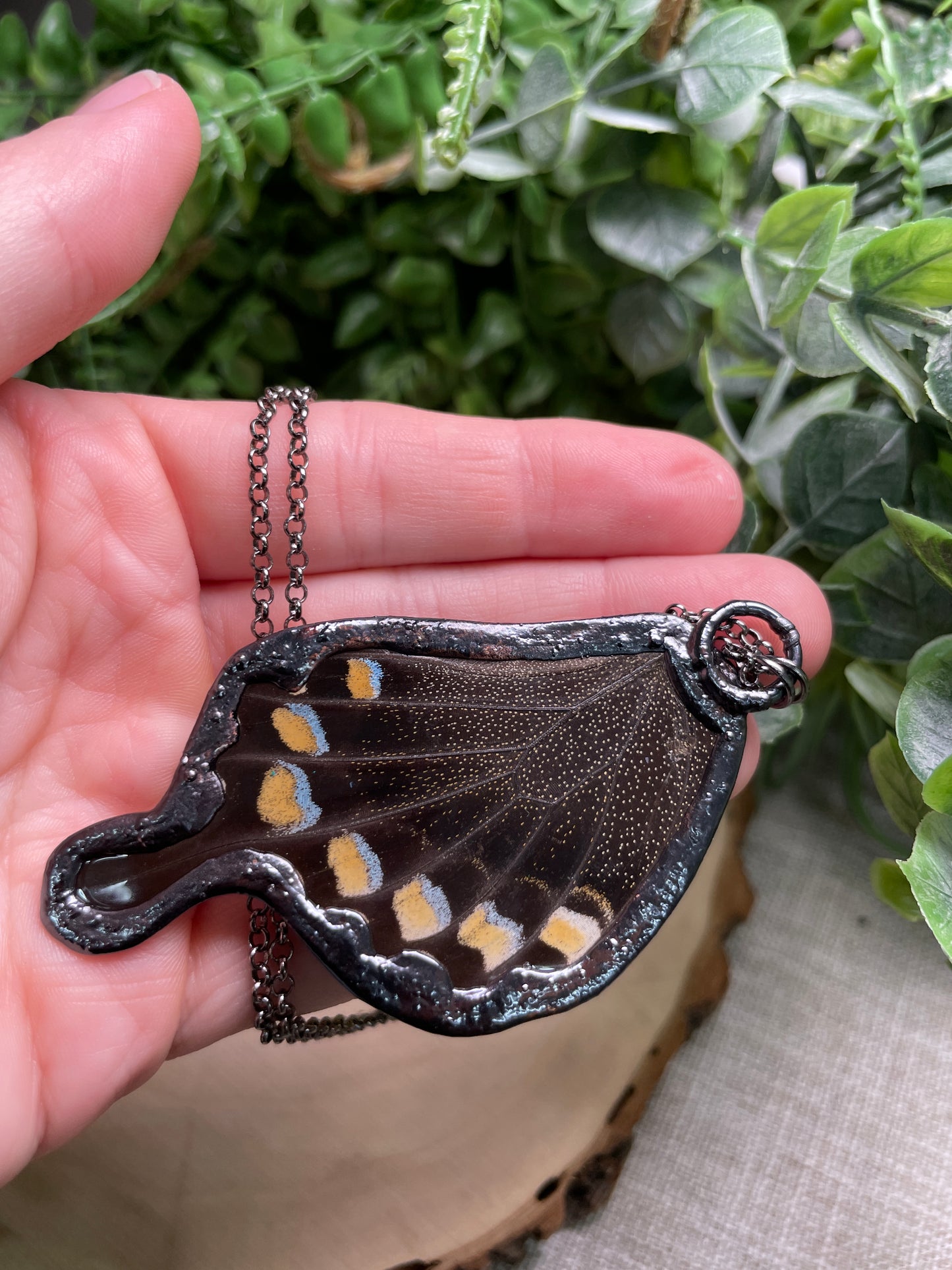 Abalone Shell Butterfly Wing Necklace