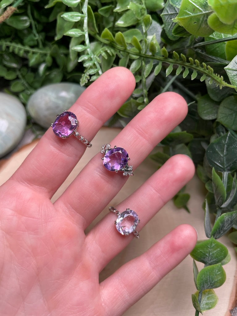 Amethyst Adjustable Ring