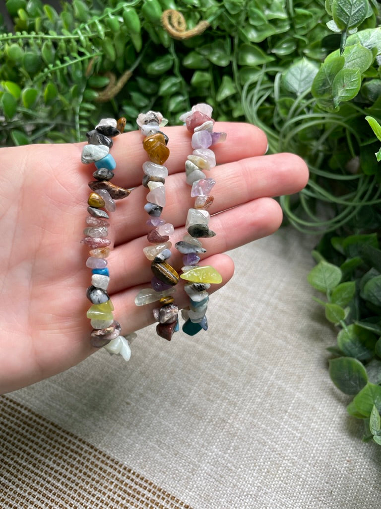 Mixed Stone Chip Bracelet