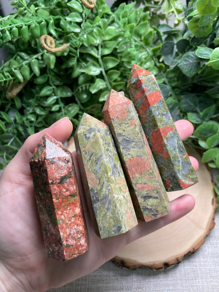 Unakite Jasper Tower