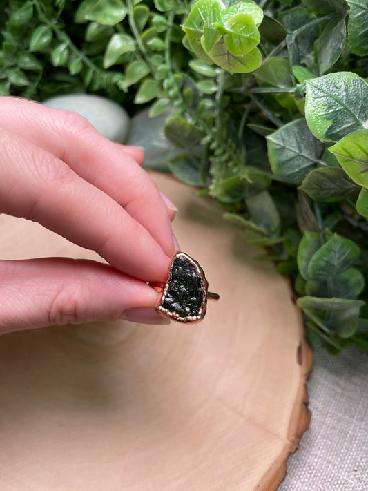 Moldavite Ring Size 7.75