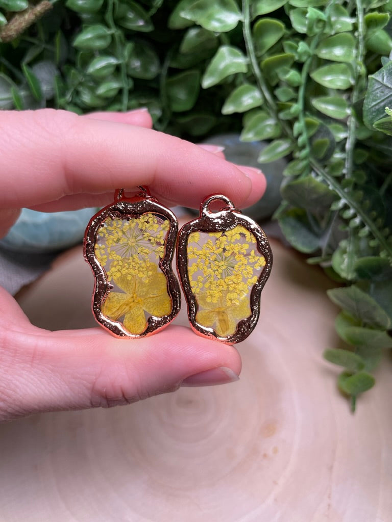 Yellow Flower Earrings