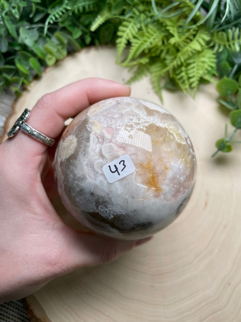 Flower Agate Sphere