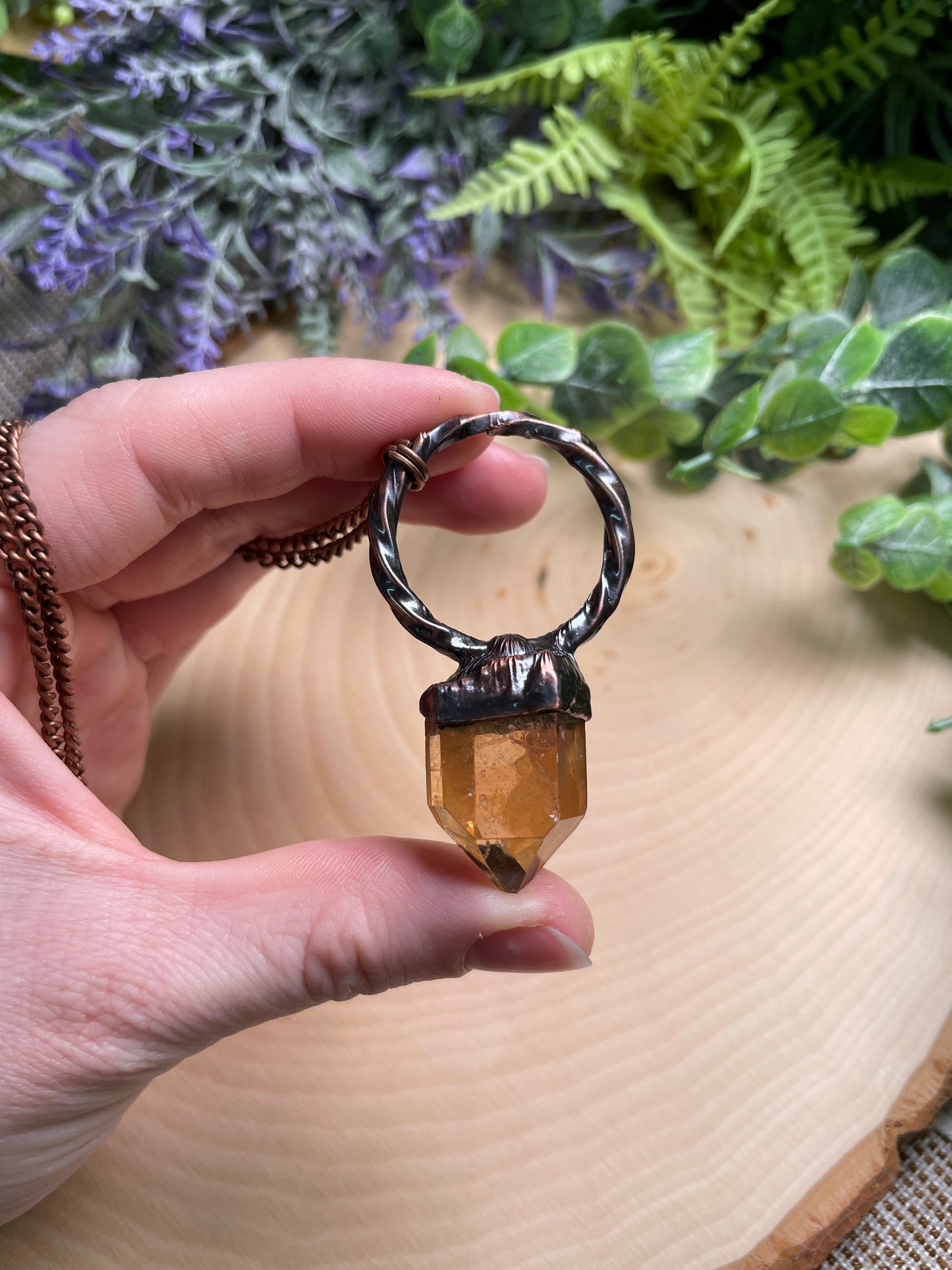 Tangerine Quartz Necklace