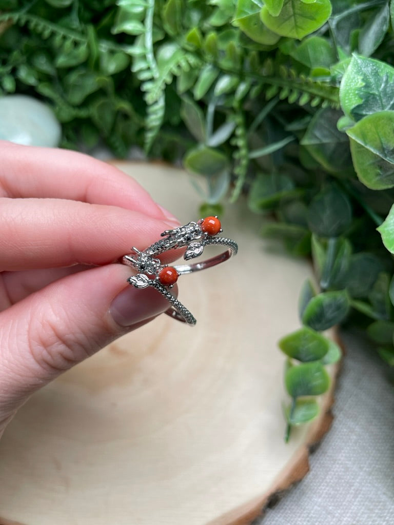 Crystal Dragon Adjustable Ring