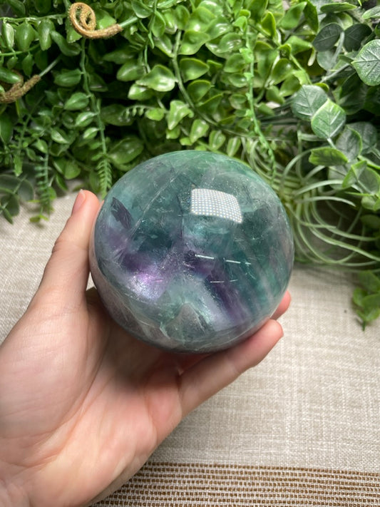 XL Rainbow Fluorite Sphere