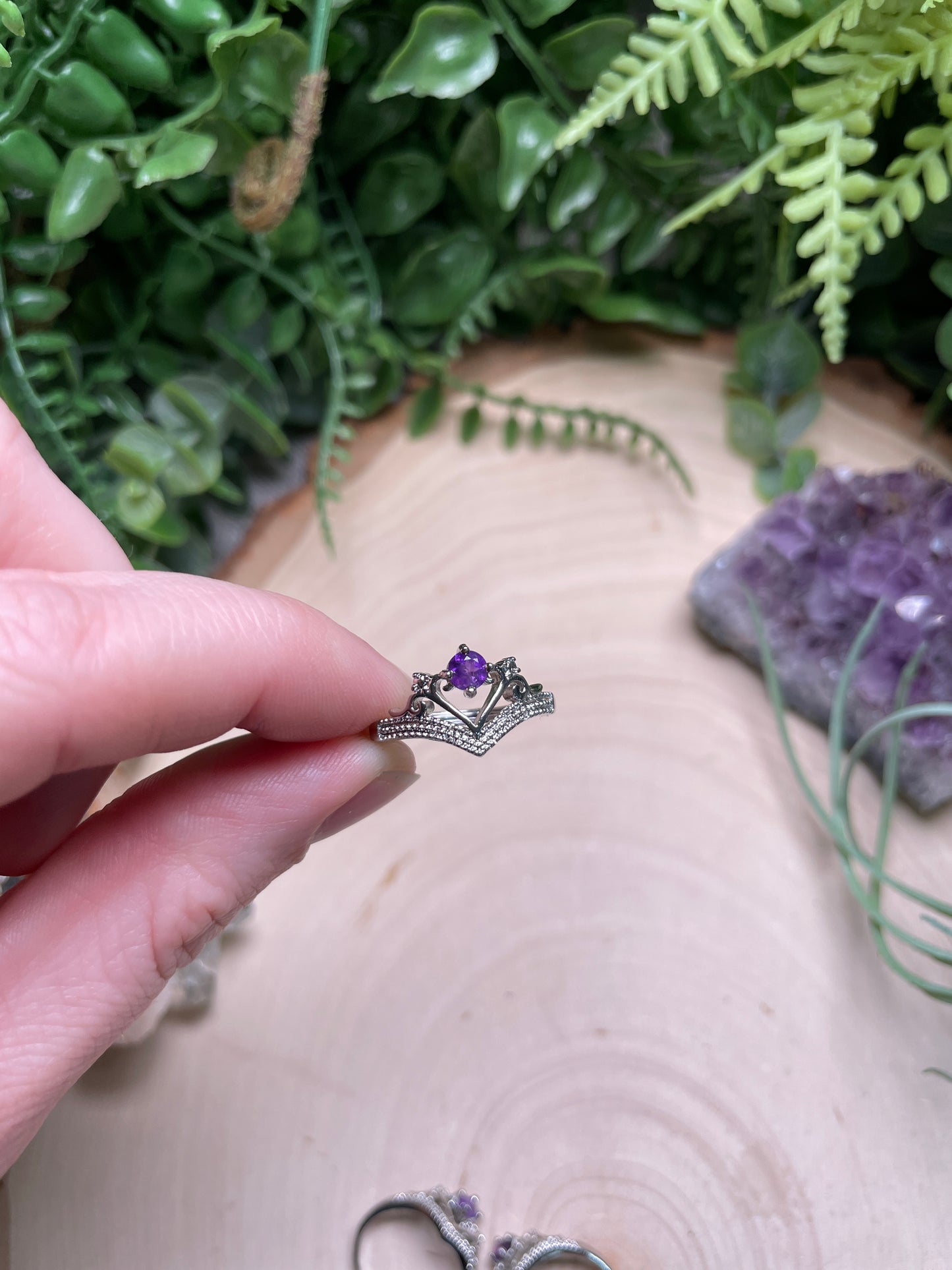 Amethyst Adjustable Ring