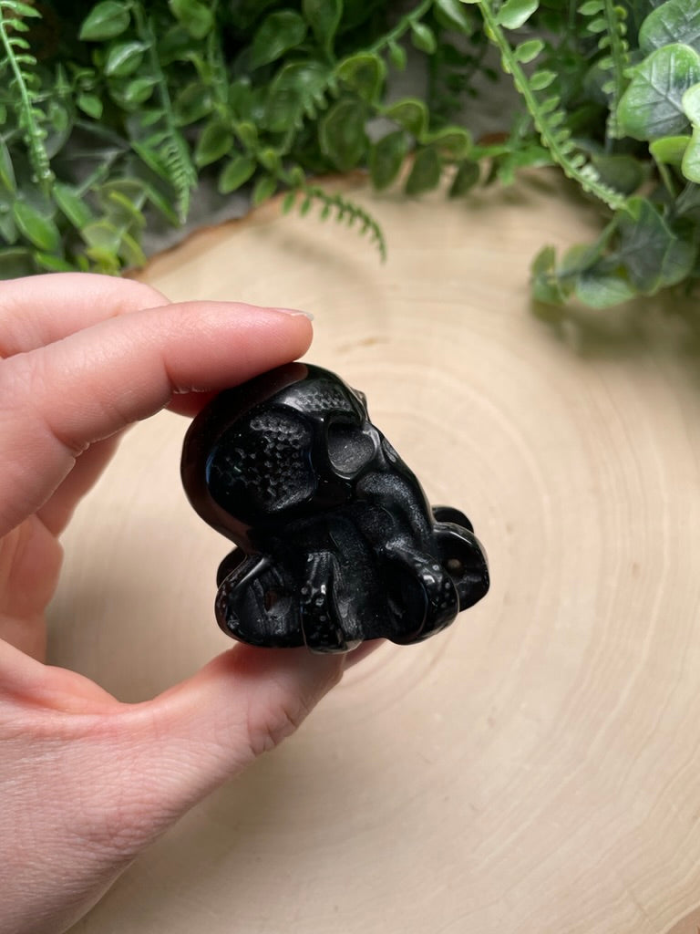 Obsidian Cthulhu Skull