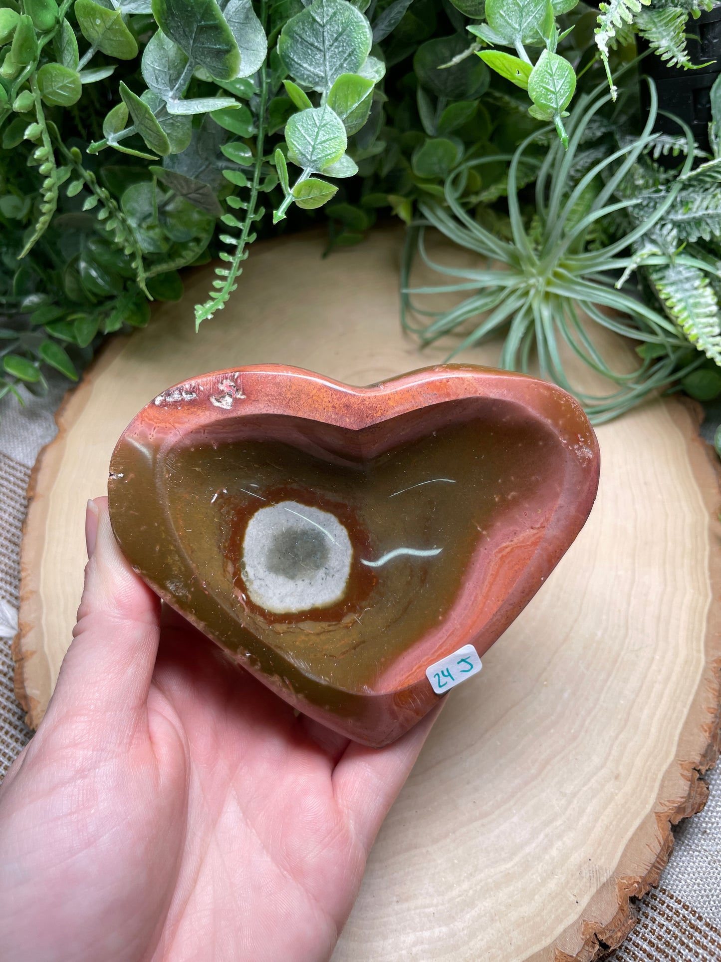 Polychrome Jasper Heart Bowl