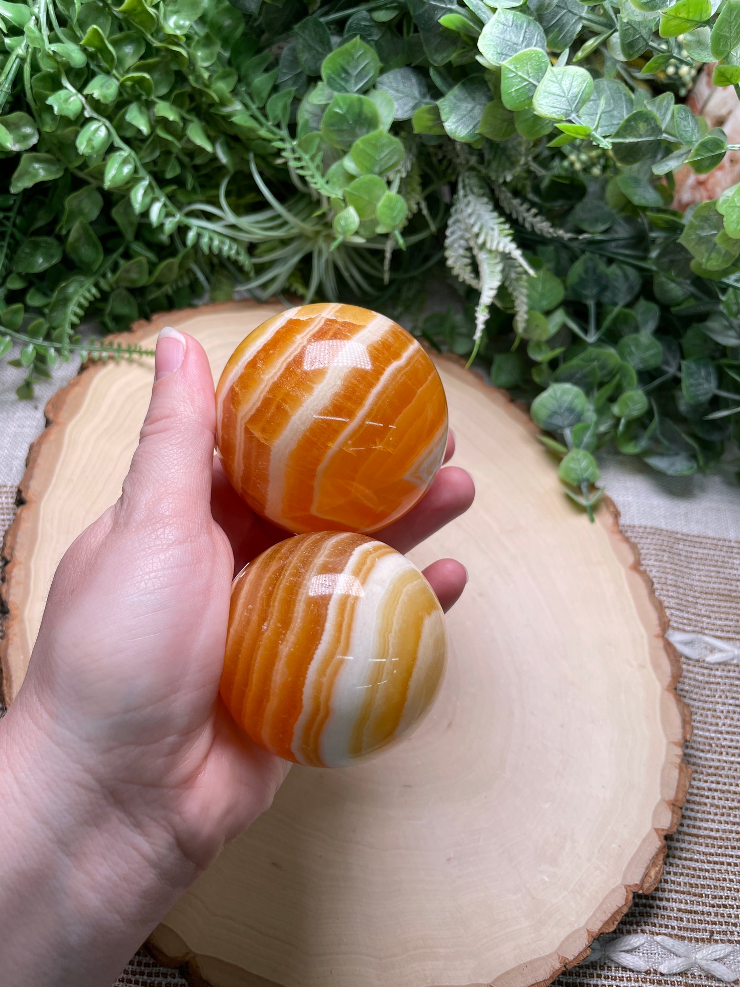 Orange Calcite Sphere