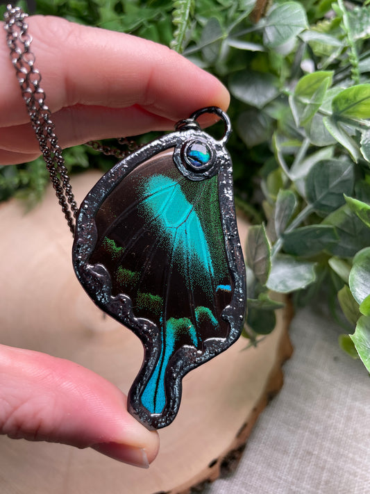 Abalone Shell Butterfly Wing Necklace