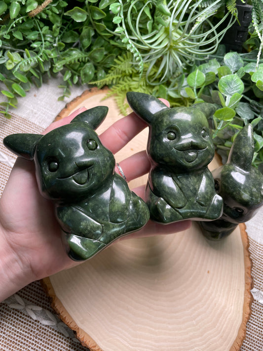 Green Synthetic Jade Pikachu