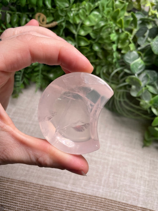 Mini Rose Quartz Moon Bowl