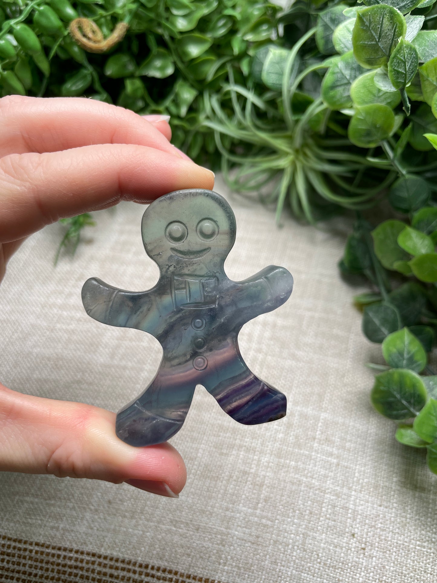 Fluorite Gingerbread Man