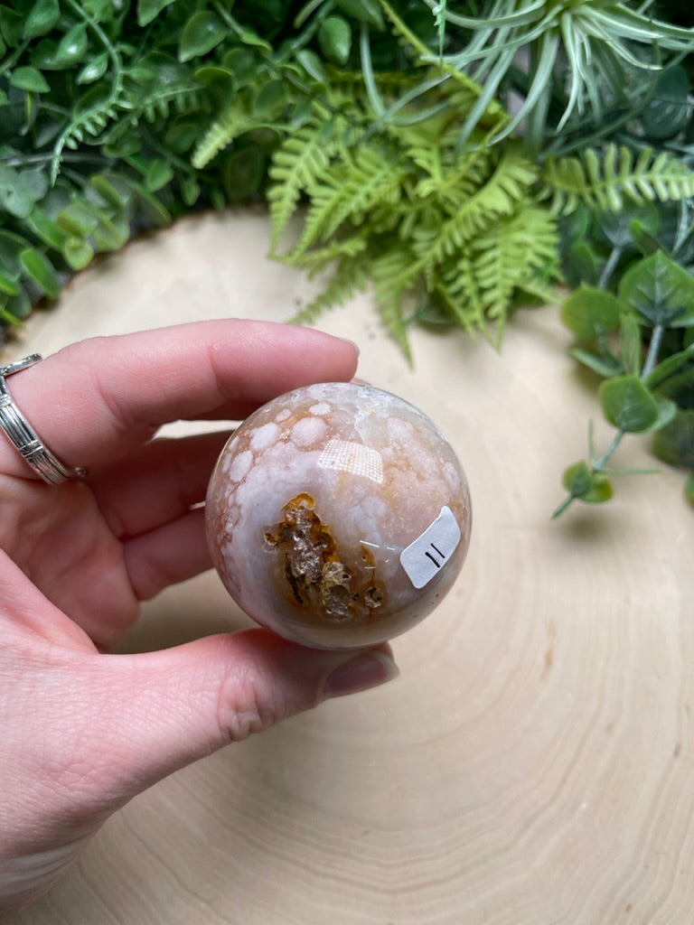 Flower Agate Sphere