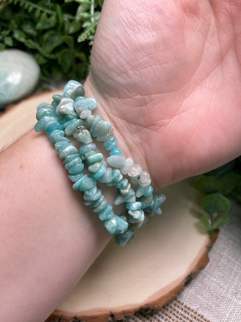 Amazonite Chip Bracelet