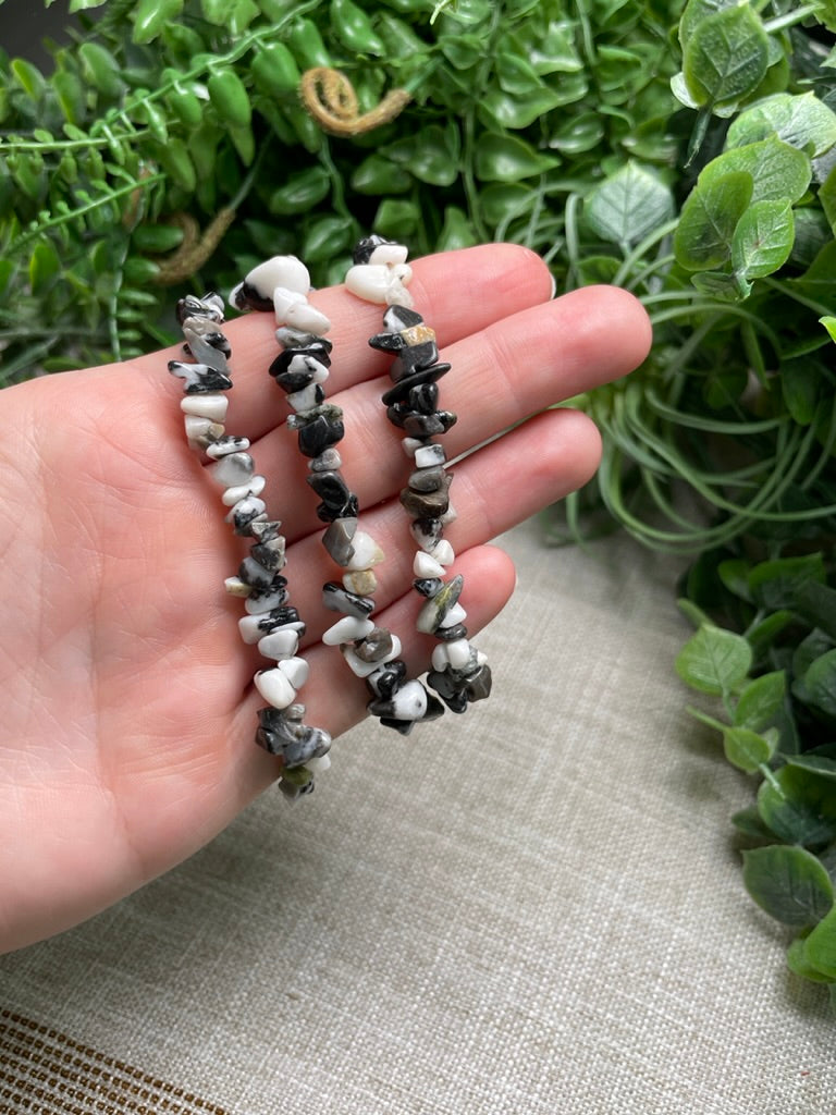 Zebra Jasper Chip Bracelet