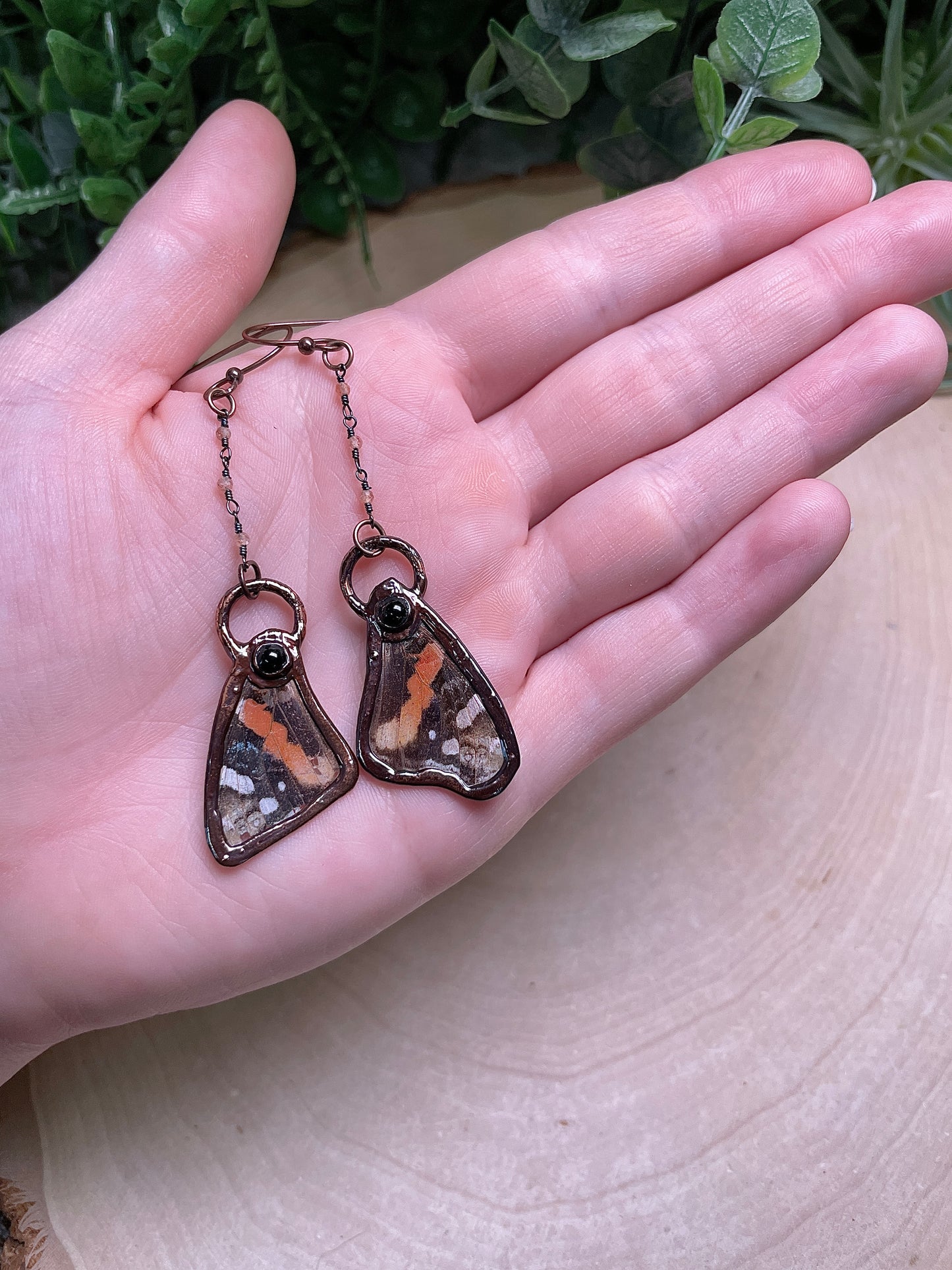Obsidian Butterfly Wing Earrings
