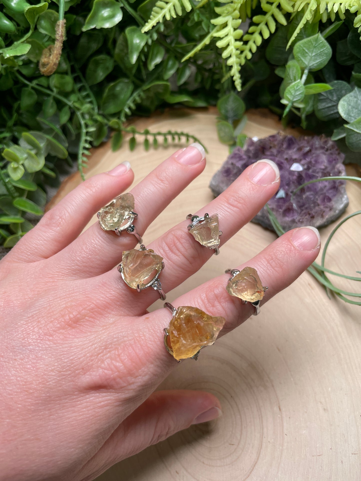 Citrine Adjustable Ring