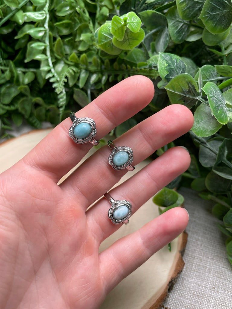 Larimar Adjustable Ring