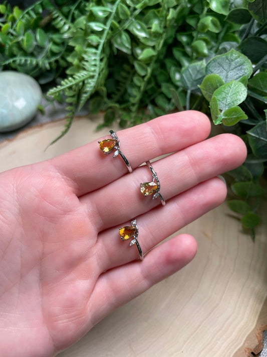 Citrine Adjustable Ring