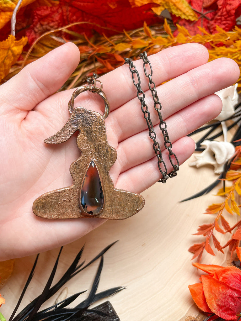 Agate Witch Hat Necklace