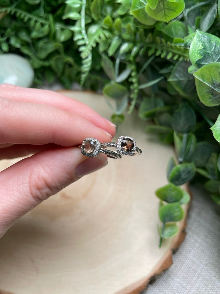 Smoky Quartz Adjustable Ring