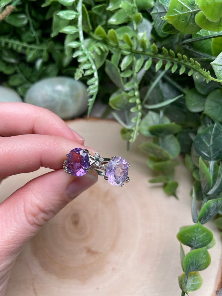 Amethyst Adjustable Ring