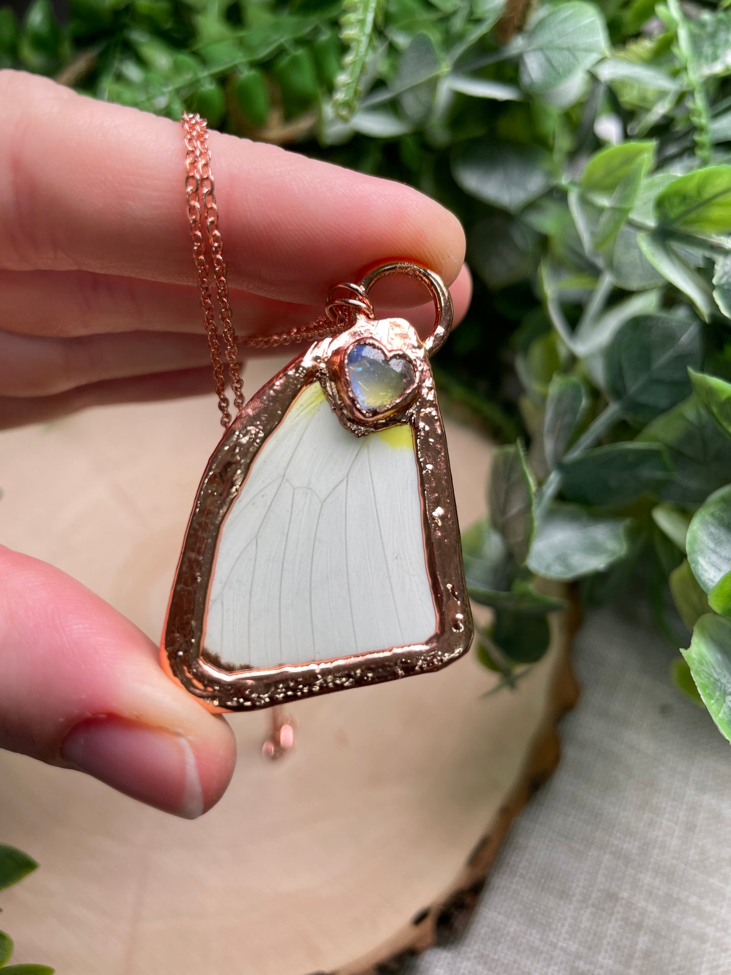 Moonstone Butterfly Wing Necklace