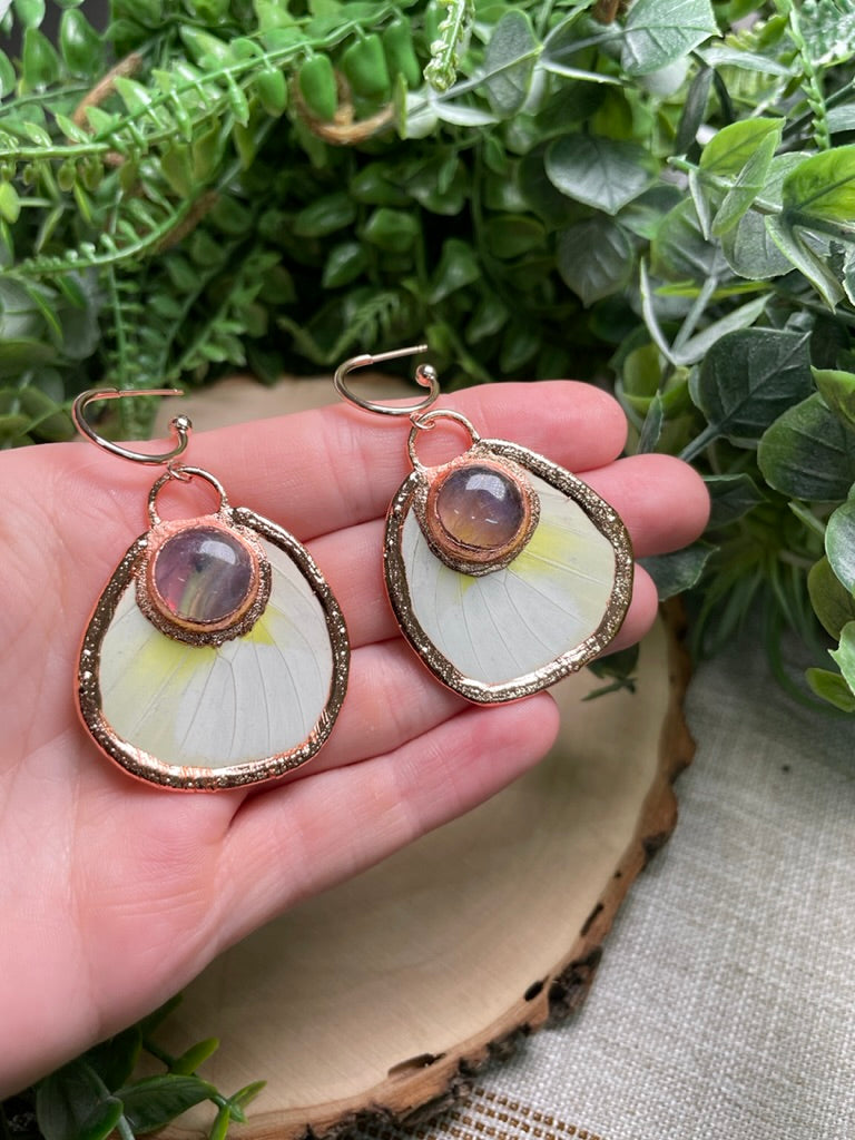 Fluorite Butterfly Wing Earrings